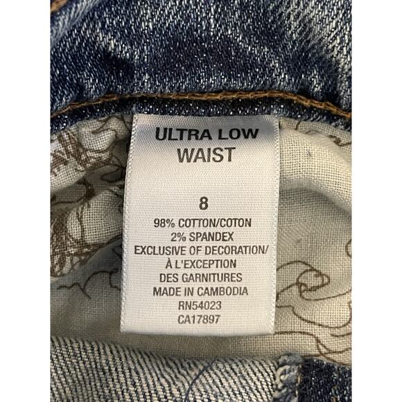 Old Navy Jean Maxi Skirt Women's Size 8 Untra Low Waist Distressed Hem - Picture 7 of 9